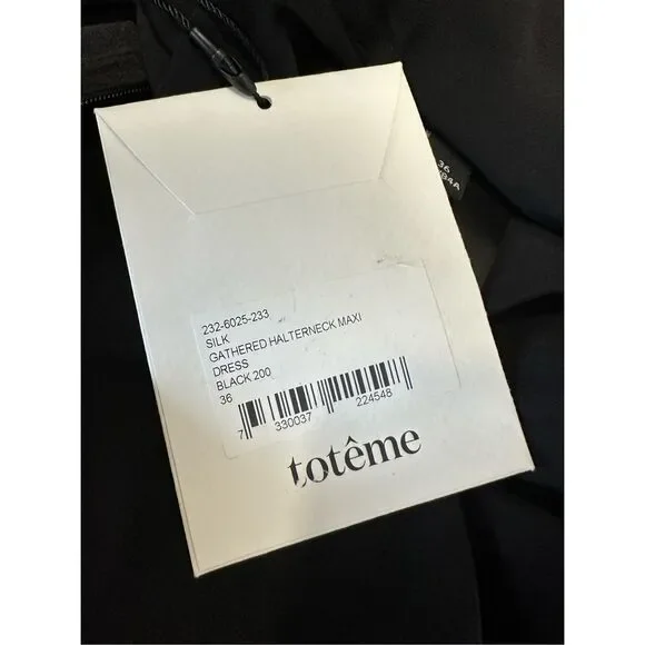 NWT TOTEME Gathered Halterneck Maxi Dress Size 36(U4) $900 - Picture 11 of 11